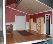 Custom made 1:12, 1/24 scale, 1/48 scale, and 144 scale furnished dollhouse and roombox