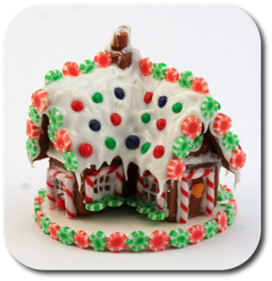 CDHM category feature, CDHM The Miniature Way, December 2010 Christmas Gingerbread houses, 1:12, 1:24, 144 scale