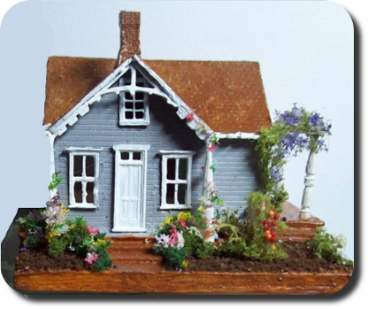 CDHM Artisan Cristina Diego creates handmade 1:12 scale flowers, plants and landscaping for the dolls house and railroad