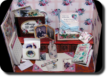 CDHM Artisan Ann Vanture creating dollhouse miniatures from printed high quality paper