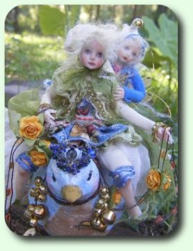 CDHM Artisan Kim Fillio hand sculpts 1:12 dolls and fairies in dollhouse scale