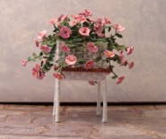 CDHM artisan Mary Rench creates wicker dollhouse scale 1:12 scale furniture and flowers