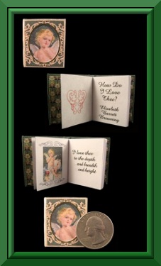 CDHM Artisan Pat Carlson creates hand bound 1:12 dollhouse miniatures books, that you can read