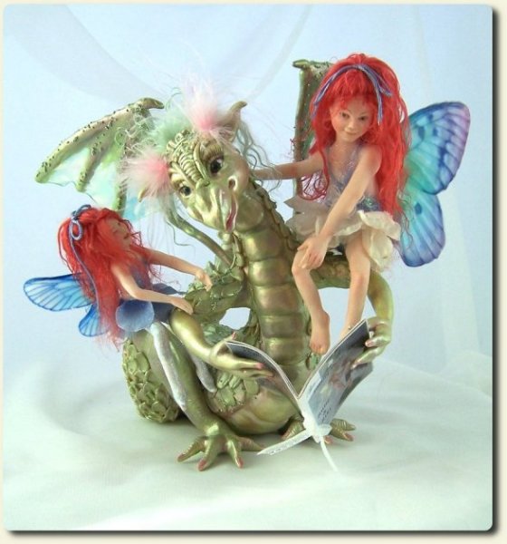 CDHM artisan Phyllis Morrow art dolls and polymer clay dragons