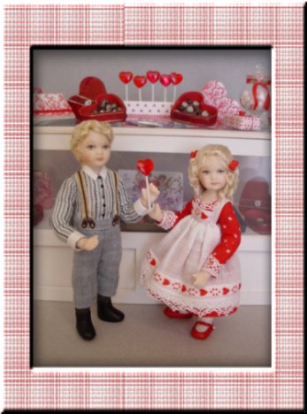 CDHM artisan Debbie Cooper valentine dolls