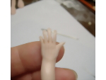 Using the smoothing tool to add aged skin appearance to the top of the hand