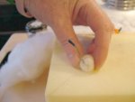 Forming the needle felted nose