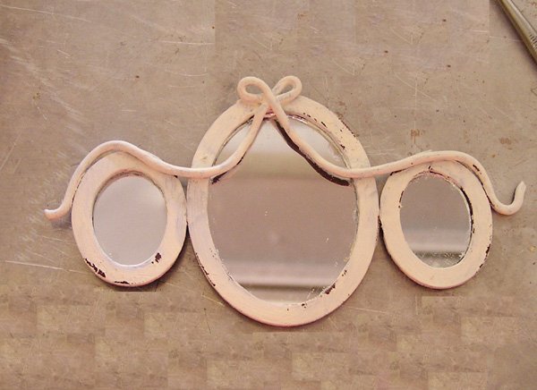 Learn to Make a Tri-Mirror with Ribbon from polymer clay