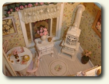 CDHM category feature, CDHM The Miniature Way, June/July 2010 Dollhouse Tourism featuring CDHM Artisan Kim Saulter creates shabby and cottage style custom dollhouses