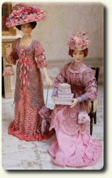 CDHM and IGMA artisan Elisa Fenoglio creates porcelain dressed dolls in dollhouse scale